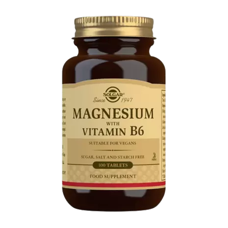 Solgar Magnesium with Vitamin B6 Tablets - Pack of 100